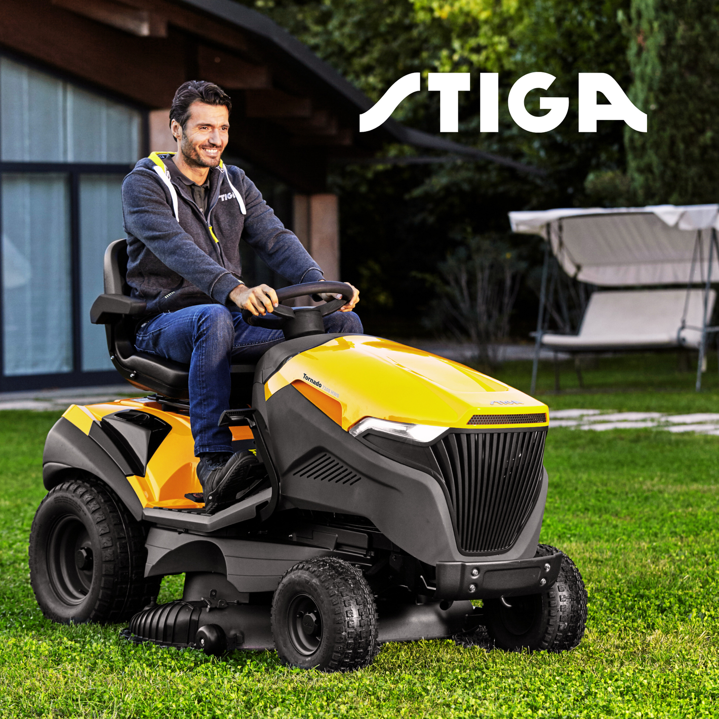 stiga ride on petrol lawn mowers