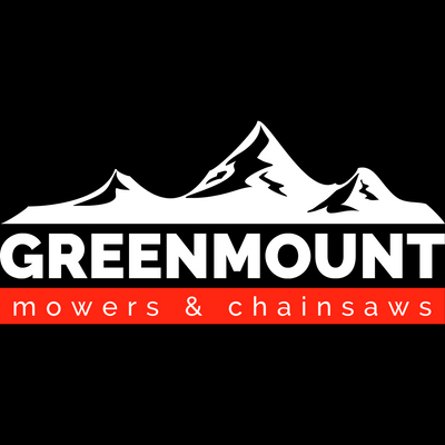 greenmount mowers and chainsaws greenmount drive logo black